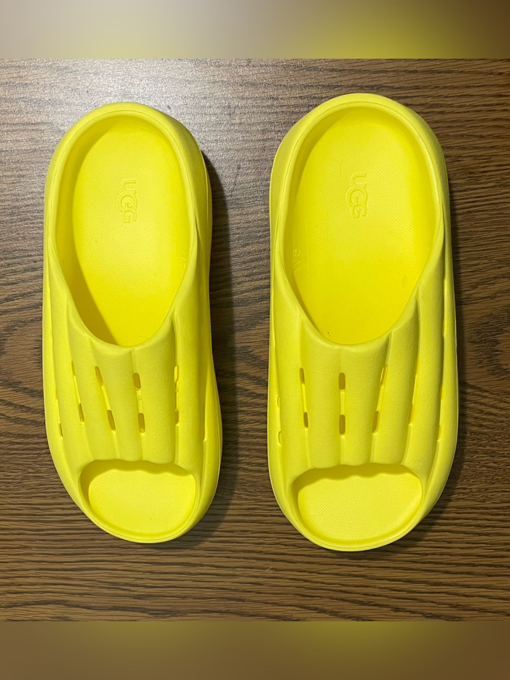 UGG Yellow Foam Slides